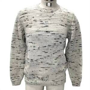NEW HOLEBROOK USA men's lukas knitted wool sweater in marble grey